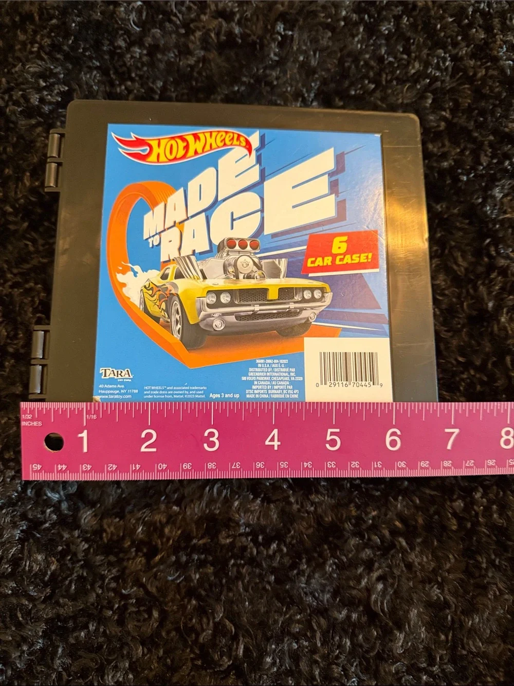 Hot Wheels Black 6-🏎️ Carrying Case